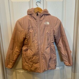 The North Face Pink Puffer Jacket. REVERSIBLE. Size M (10)